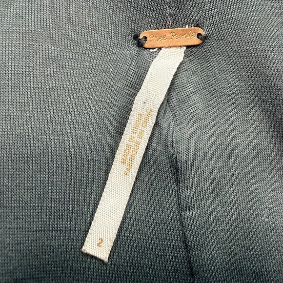 Free People Womens Blazer Size 2 Herringbone Tweed Wool Blend Grey Jacket Casual - Picture 3 of 7